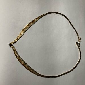 Tricolor Chevron 14k Necklace